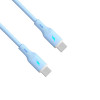Akyga AK-USB-68 USB-kaapeli USB-C (m) / USB-C (m), USB 2.0, 60W, 1 m, sininen, silikoni
