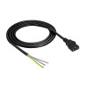 Akyga AK-OT-02A virtakaapeli IEC C13 avoin pää, CCA 3 x 0,5 mm², 1,5 m, musta