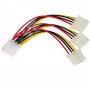 Akyga AK-CA-40 Molex-virranjakokaapeli, Molex (uros) 3x Molex (naaras), 3x 15 cm