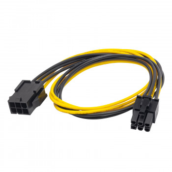 Akyga AK-CA-46 PCI-E 6-pin virtajohdon jatkokaapeli (naaras uros), 40 cm