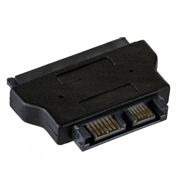 Akyga AK-CA-53 Slim-SATA (uros) SATA 22-pin (naaras) -adapteri, musta