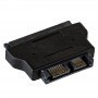 Akyga AK-CA-53 Slim-SATA (uros) SATA 22-pin (naaras) -adapteri, musta