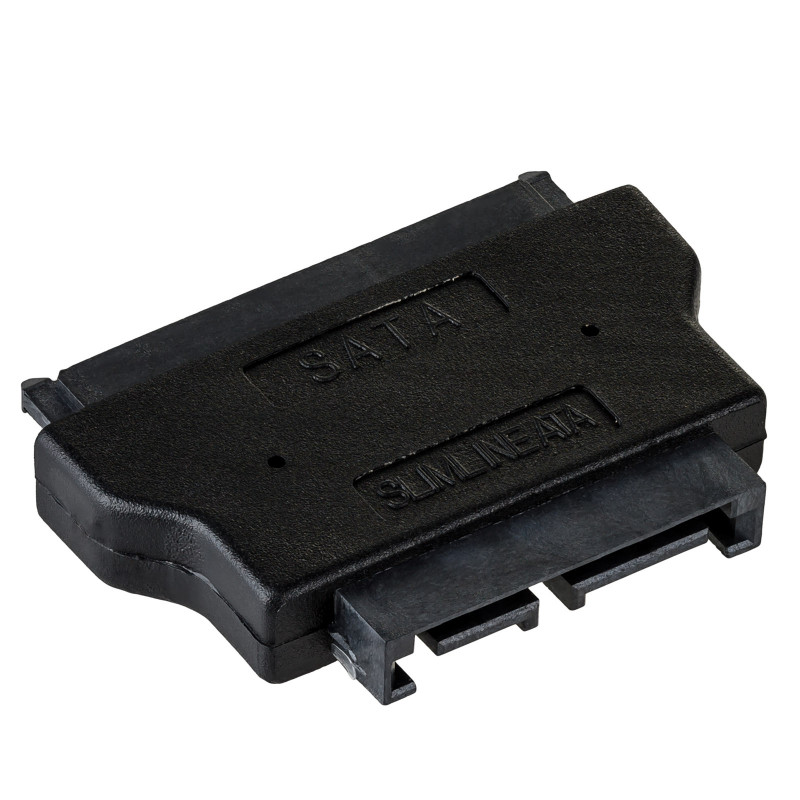 Akyga AK-CA-53 Slim-SATA (uros) SATA 22-pin (naaras) -adapteri, musta