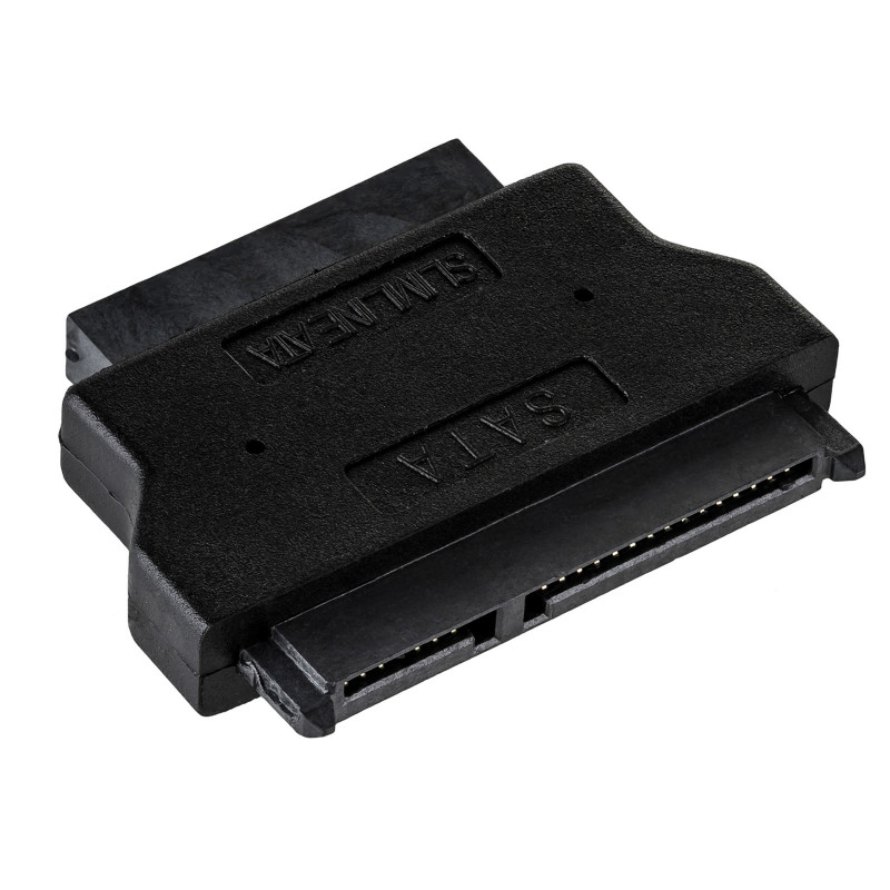 Akyga AK-CA-53 Slim-SATA (uros) SATA 22-pin (naaras) -adapteri, musta