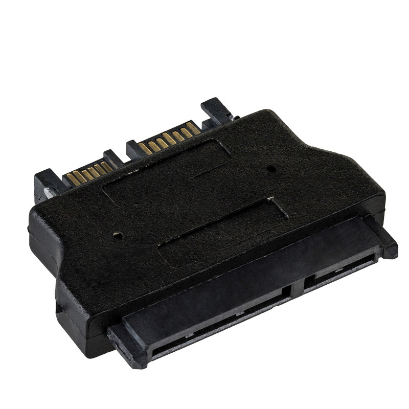 Akyga AK-CA-53 Slim-SATA (uros) SATA 22-pin (naaras) -adapteri, musta
