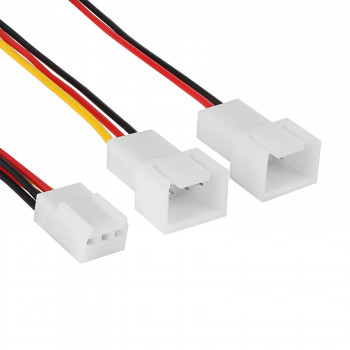 Akyga AK-CA-52 tuuletin-Y-kaapeli 3-pin (naaras) 2x 3-pin (uros), 2x 15 cm