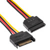 Akyga AK-CA-41 SATA-virranjakokaapeli, SATA (uros) 3x SATA (naaras), 3x 15 cm