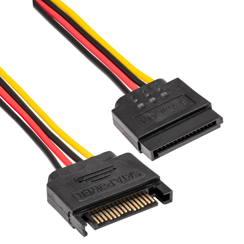 Akyga AK-CA-41 SATA-virranjakokaapeli, SATA (uros) 3x SATA (naaras), 3x 15 cm