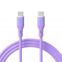 Akyga AK-USB-70 USB-kaapeli USB-C (m) / USB-C (m), USB 2.0, 60W, 1 m, violetti, silikoni