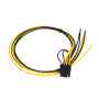 Akyga AK-SC-20 huoltokaapeli PC-virtalähteelle PCIe 6+2-pin uros, 45 cm