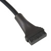 Akyga AK-CA-75 sisäinen USB 2.0 9-pin (M) USB 3.0 19-pin (F) -header-adapterikaapeli, 20 cm, musta