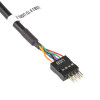 Akyga AK-CA-75 sisäinen USB 2.0 9-pin (M) USB 3.0 19-pin (F) -header-adapterikaapeli, 20 cm, musta