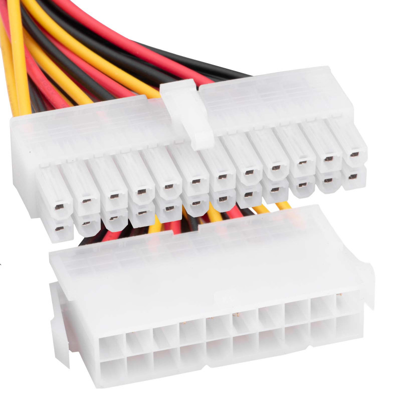 Akyga AK-CA-66 ATX-virtasovitinkaapeli 20-pin (naaras) 24-pin (20+4) (uros), 15 cm