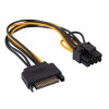 Akyga AK-CA-80 SATA-virta PCIe 6+2-pin -adapterikaapeli, 15 cm
