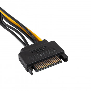 Akyga AK-CA-80 SATA-virta PCIe 6+2-pin -adapterikaapeli, 15 cm
