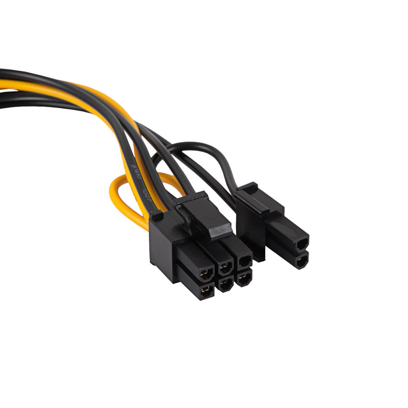 Akyga AK-CA-80 SATA-virta PCIe 6+2-pin -adapterikaapeli, 15 cm