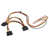 Akyga AK-SC-24 huoltokaapeli PC-virtalähteelle Molex-naaras / 2x SATA-naaras, 40 / 15 / 15 cm