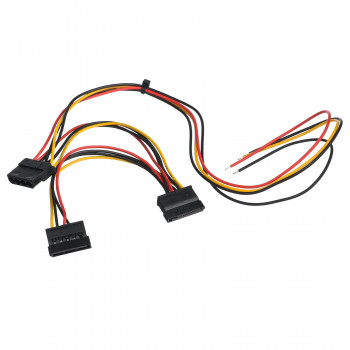 Akyga AK-SC-24 huoltokaapeli PC-virtalähteelle Molex-naaras / 2x SATA-naaras, 40 / 15 / 15 cm