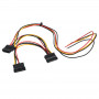 Akyga AK-SC-24 huoltokaapeli PC-virtalähteelle Molex-naaras / 2x SATA-naaras, 40 / 15 / 15 cm