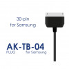 Yleislaturi Akyga AK-TB-04 5,0V / 2,0A 10W Samsung 30-pin 1,5m