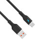 Akyga AK-USB-62 USB-kaapeli USB-A (m) / USB-C (m), USB 2.0, 18W, 1 m, musta, silikoni