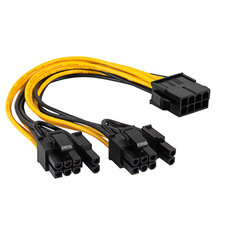 Akyga AK-CA-81 PCIe 8-pin 2x PCIe 6+2-pin -virranjakokaapeli