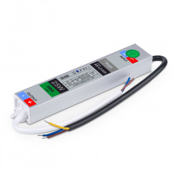 Akyga AK-L2-025 vesitiivis LED-virtalähde 12 V, 2 A, 25 W, IP67