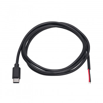 Akyga AK-SC-38 USB-C-liitin huoltokaapeli avoimella päällä, 10 W (5 V / 2 A), 1 m, musta