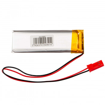 Akyga AKY0655 LP602158 Li-Po-akku 3,7 V 750 mAh PCM:llä, JST 2,54 mm 2-pin-liitin, 150 mm kaapeli