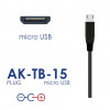 Yleislaturi Akyga AK-TB-15 5,0V / 3,0A 15W Micro-USB B 1,0m