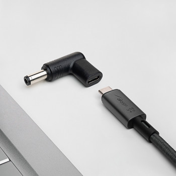 Akyga AK-ND-C02 lataussovitin USB-C - DC 5,5 x 2,1 mm kannettaville tietokoneille, 18,5-20 V, 100 W