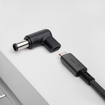 Akyga AK-ND-C07 lataussovitin USB-C - DC 7,4 x 5,0 mm + piikki kannettaville tietokoneille, 18,5-20 V, 100 W, HP:lle