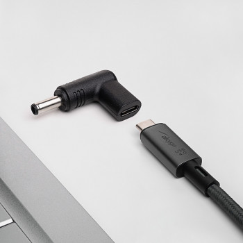 Akyga AK-ND-C10 lataussovitin USB-C - DC 4,5 x 3,0 mm + piikki kannettaville tietokoneille, 18,5-20 V, 100 W, Dellille