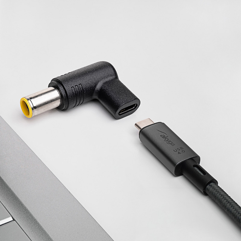 Akyga AK-ND-C12 lataussovitin USB-C - DC 7,9 x 5,5 mm + piikki kannettaville tietokoneille, 18,5-20 V, 100 W
