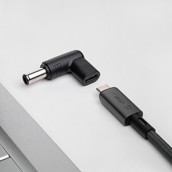 Akyga AK-ND-C14 lataussovitin USB-C - DC 6,5 x 4,4 mm + piikki kannettaville tietokoneille, 18,5-20 V, 100 W