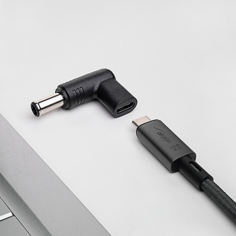 Akyga AK-ND-C14 lataussovitin USB-C - DC 6,5 x 4,4 mm + piikki kannettaville tietokoneille, 18,5-20 V, 100 W