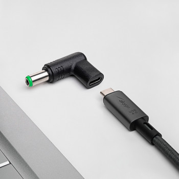 Akyga AK-ND-C18 -latausadapteri USB-C–DC 6,3 x 3,0 mm kannettaviin, 15–16 V, 100 W