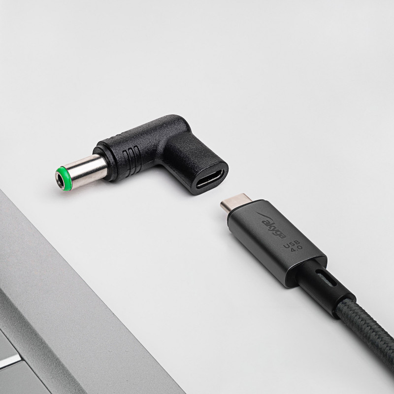 Akyga AK-ND-C18 -latausadapteri USB-C–DC 6,3 x 3,0 mm kannettaviin, 15–16 V, 100 W