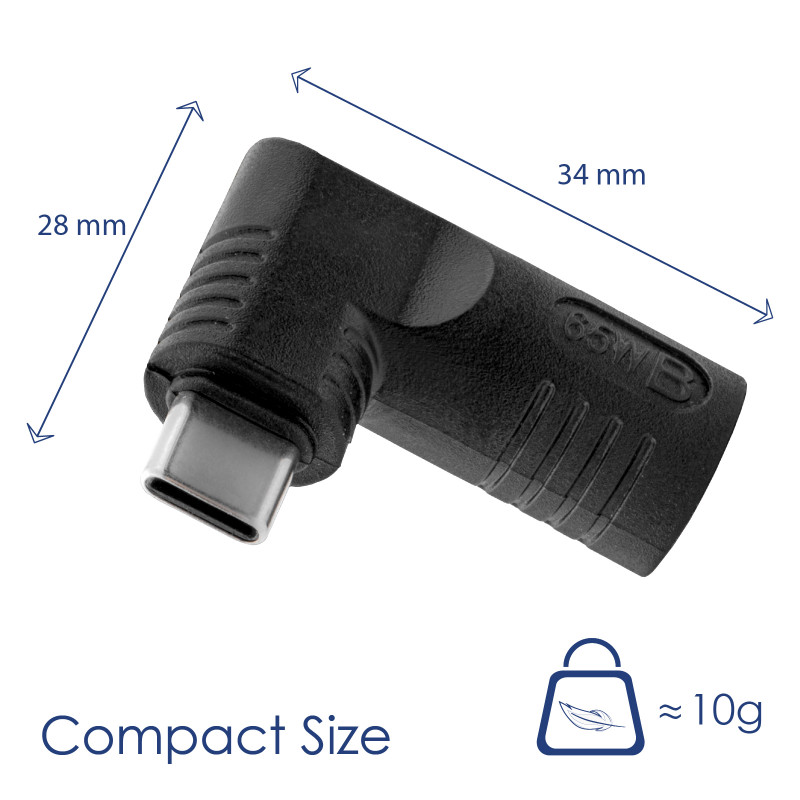 Akyga AK-ND-D15 -adapteri DC 2,5 x 0,7 mm – USB-C PD kannettavien verkkolaitteisiin, 65 W