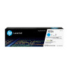 HP 222X W2221X alkuperäinen LaserJet-väriainekasetti, suuri riittoisuus, syaani, jopa 2 500 sivua