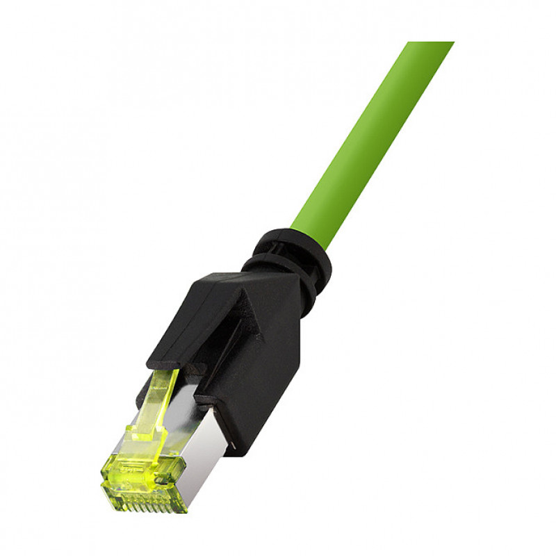 LogiLink CQM035S teollinen kytkentäkaapeli, Cat.6A, PUR, M12 X-coded - RJ45, 1 m