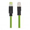 LogiLink CQM035S teollinen kytkentäkaapeli, Cat.6A, PUR, M12 X-coded - RJ45, 1 m