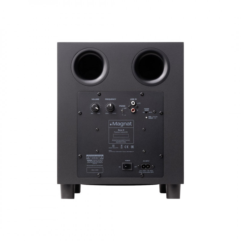 Magnat Base 8 aktiivinen subwoofer, musta