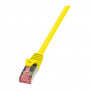 LogiLink CQ2027S PrimeLine CAT6 S/FTP PIMF -kytkentäkaapeli, 0,5 m, RJ45, keltainen