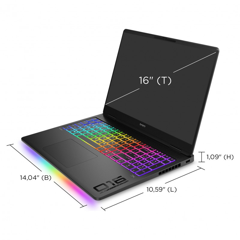 HP Omen MAX 16-ak0693ng BJ0V6EA#ABD kannettava tietokone, AMD Ryzen AI 9 HX 375, 32 GB RAM, 1 TB SSD, NVIDIA GeForce RTX 5070 Ti