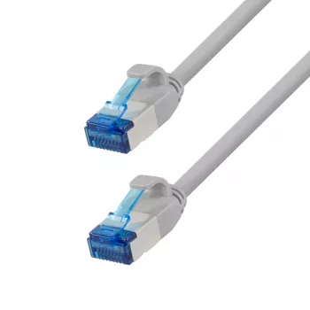 LogiLink CP5022S Cat.6A S/FTP LSZH SlimLine -kytkentäkaapeli, 0,5 m, harmaa