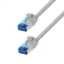 LogiLink CP5022S Cat.6A S/FTP LSZH SlimLine -kytkentäkaapeli, 0,5 m, harmaa