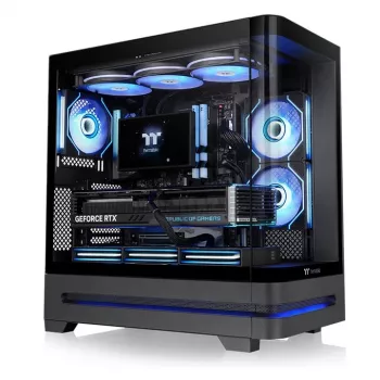 Thermaltake Arcus 290 TG ARGB Midi Tower -tietokonekotelo, musta, karkaistu lasi