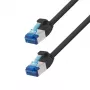 LogiLink CP5033S Cat.6A S/FTP Ethernet-kytkentäkaapeli, SlimLine, 1 m, musta