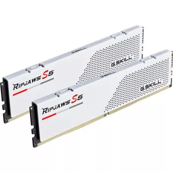 G.Skill Ripjaws S5 F5-5600J3036D32GX2-RS5W DDR5-5600 -muistipaketti, 64 Gt (2 x 32 Gt), valkoinen